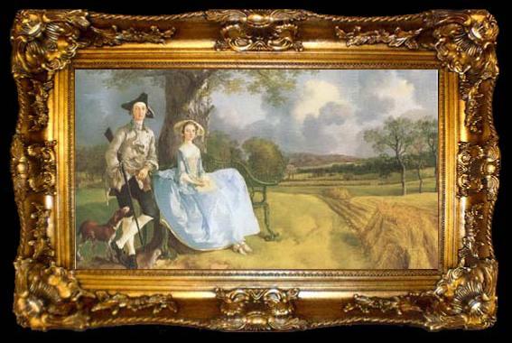 framed  Thomas Gainsborough Robert Andrews and his Wife Frances (mk08), ta009-2